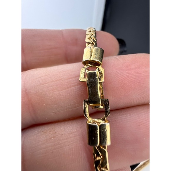 Vintage Park Lane Necklace Earring Set Clip Ons Gold Tone Rhinestone 17" - Picture 5 of 11